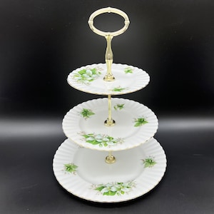 Royal Albert Trillium 3 Tiers Cake Stand Bone China England