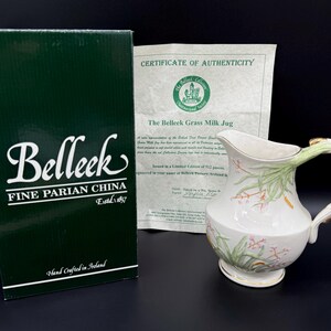 Belleek Collectors Society Grass Water Jug Ireland with Box