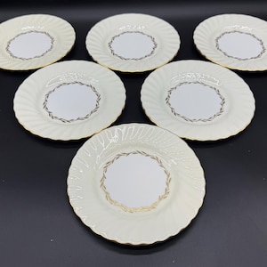 Minton Lady Devonish Bread Butter Dessert Plates (Set of 6) Bone China England