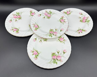 Heathcote Pink Roses 8 « Assiettes à salade (Ensemble de 4) Bone Chine Angleterre