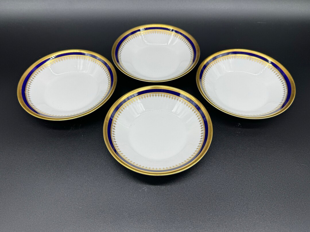 Spode Knightsbridge Blue 5 Fruit Dessert Bowls4 Bone Etsy