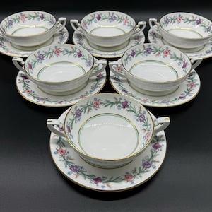 Royal Worcester Elysian Cream Soup Bowl Sets (zestaw 6 sztuk) Bone China Anglia