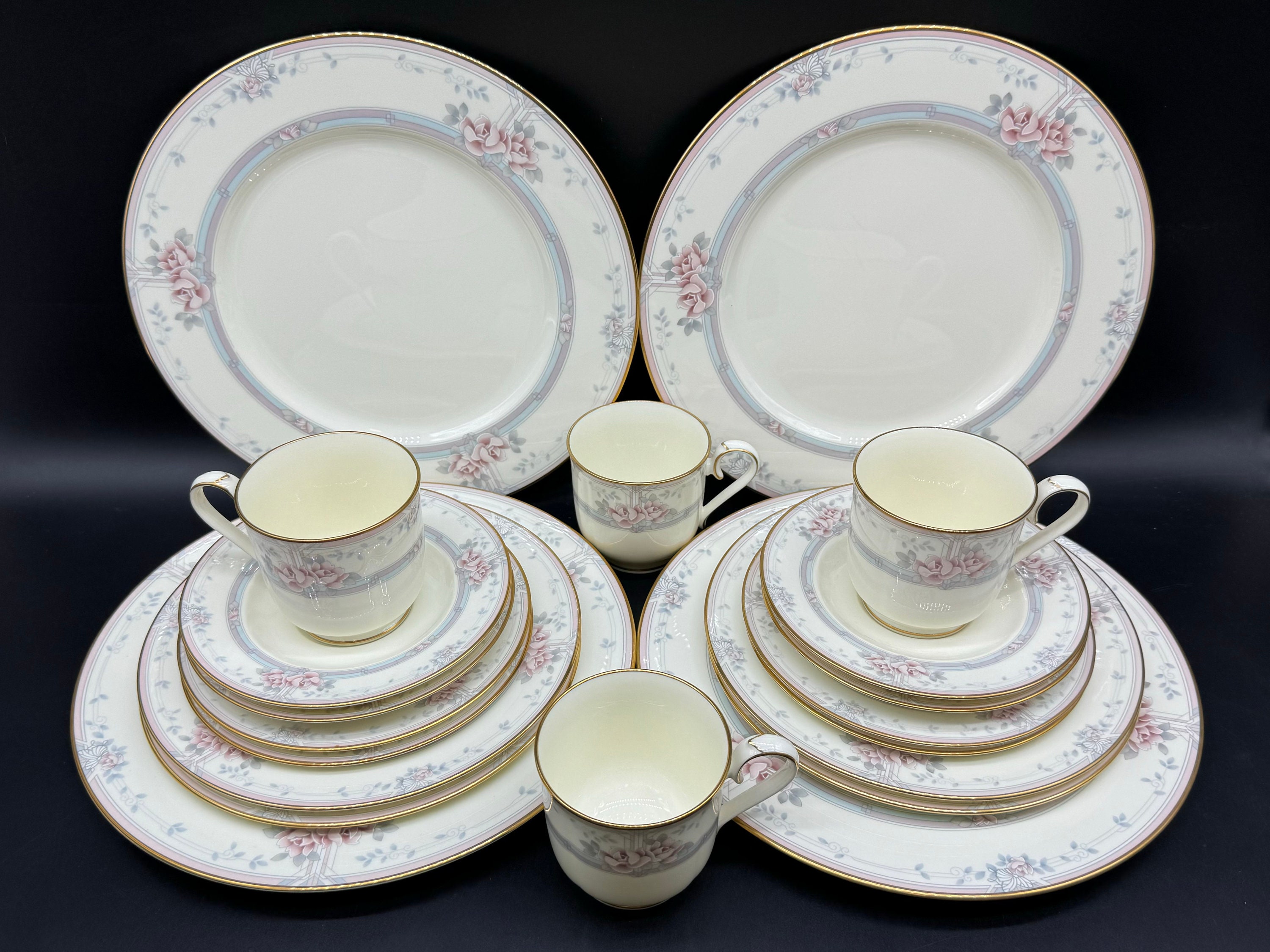 Noritake 9736 Magnificence 5 Piece Place Setting X 4 Japan Noritake 9736 Magnificence 5 Piece Place Setting X 4 Japan