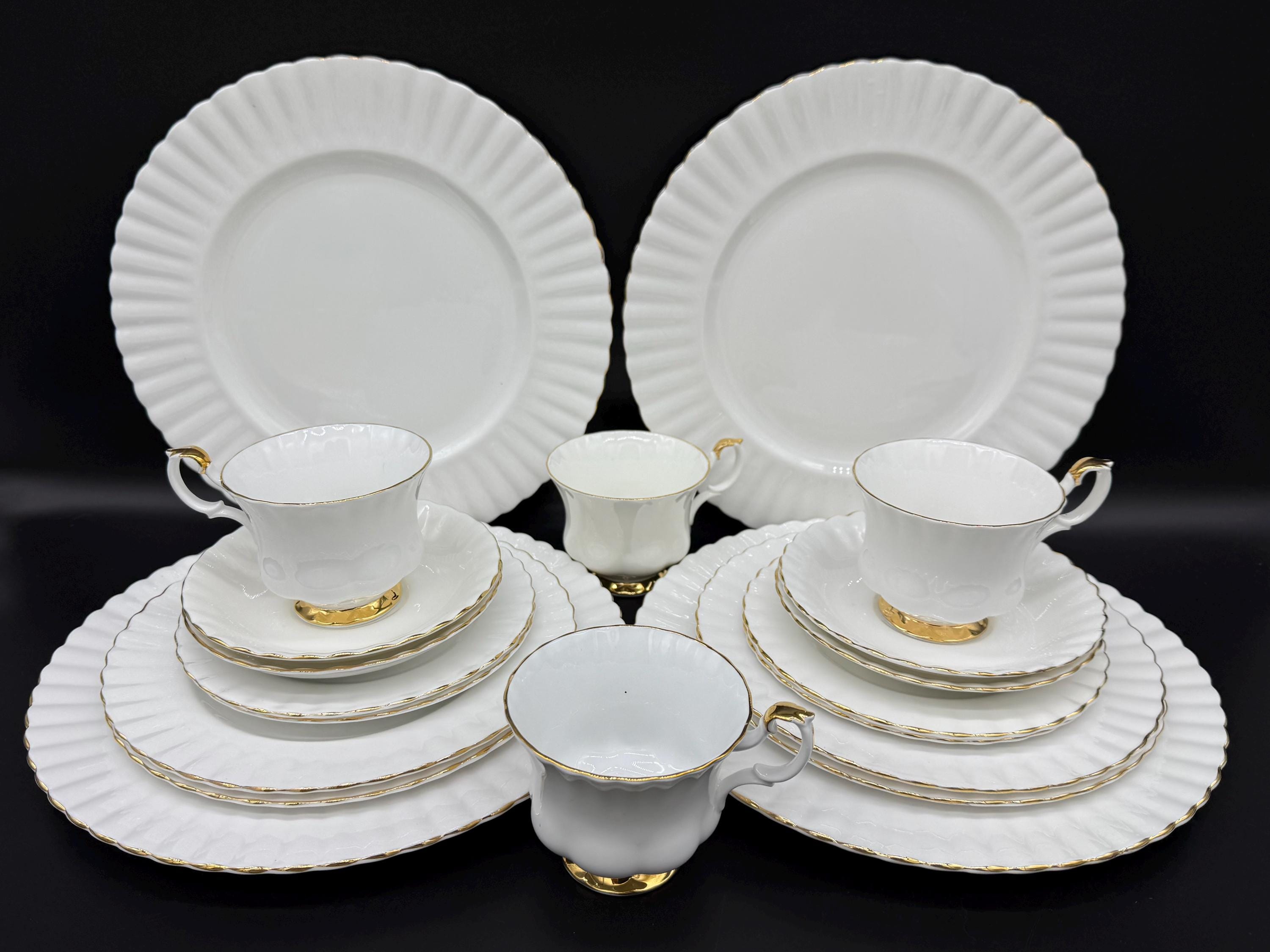 Royal Albert Val D’or 5-teiliges Gedeck x 4 Bone China England 20 Stück