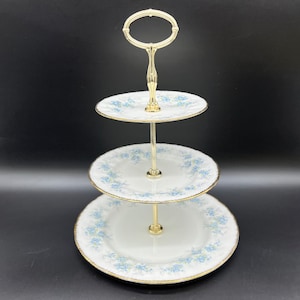 Paragon Remember Me 3 Stufen Kuchenständer Bone China England