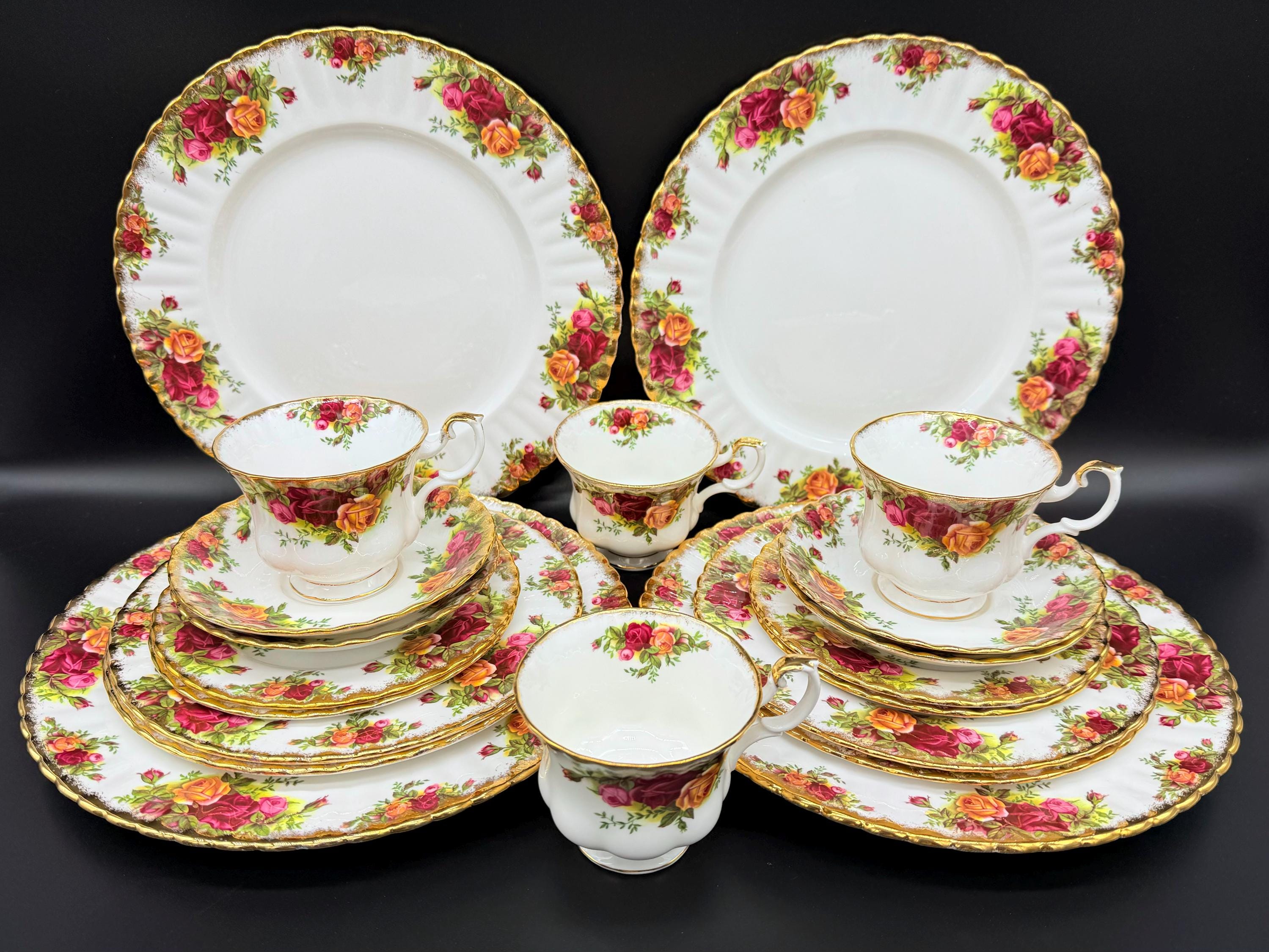 Royal Albert Old Country Roses 5 Piece Place Setting X 4 Bone