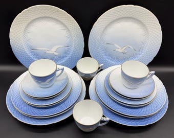 B and G Bing & Grondahl Seagull 5 Piece Place Setting X 4 Denmark