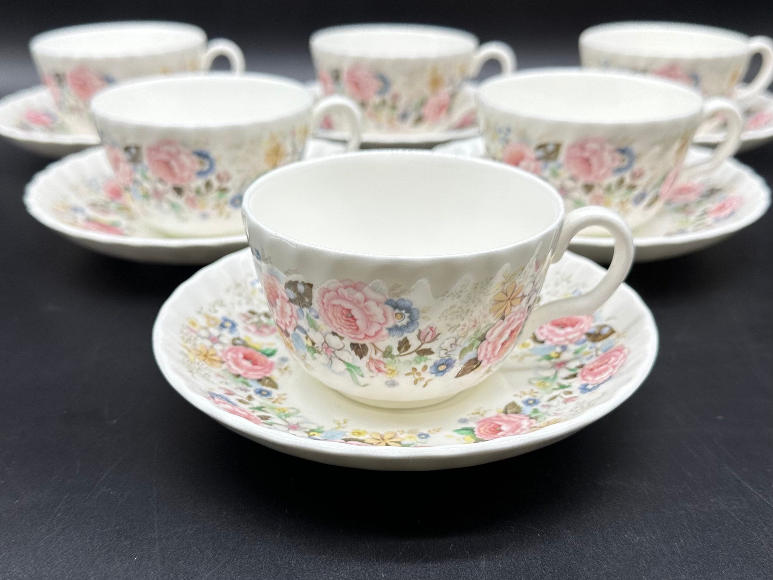 ミントン ローズ ガーランド ティーカップ ソーサー セット (6個セット