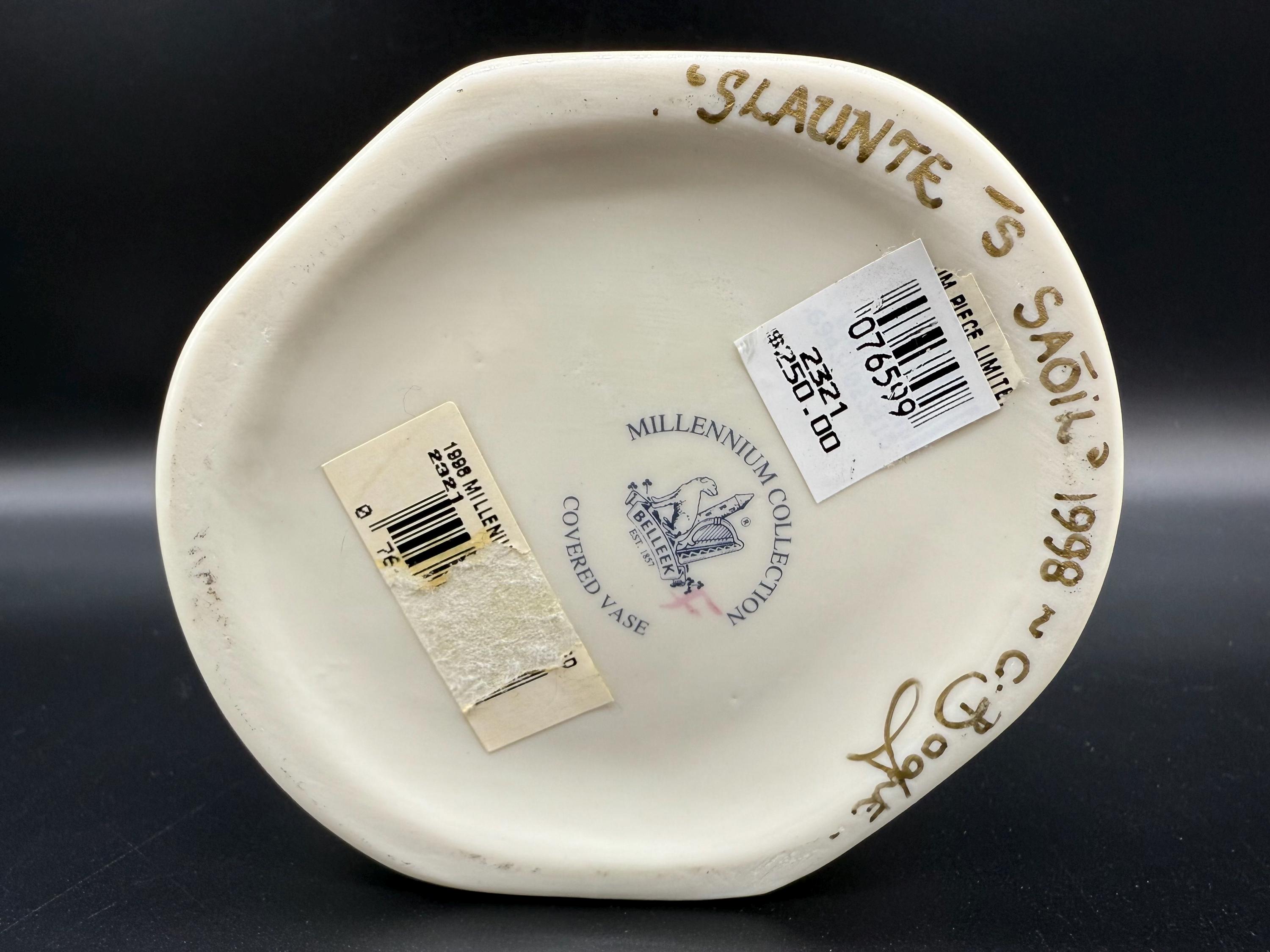 Belleek ベリーク 一点物バスケット インチャンテドアイル Belleek