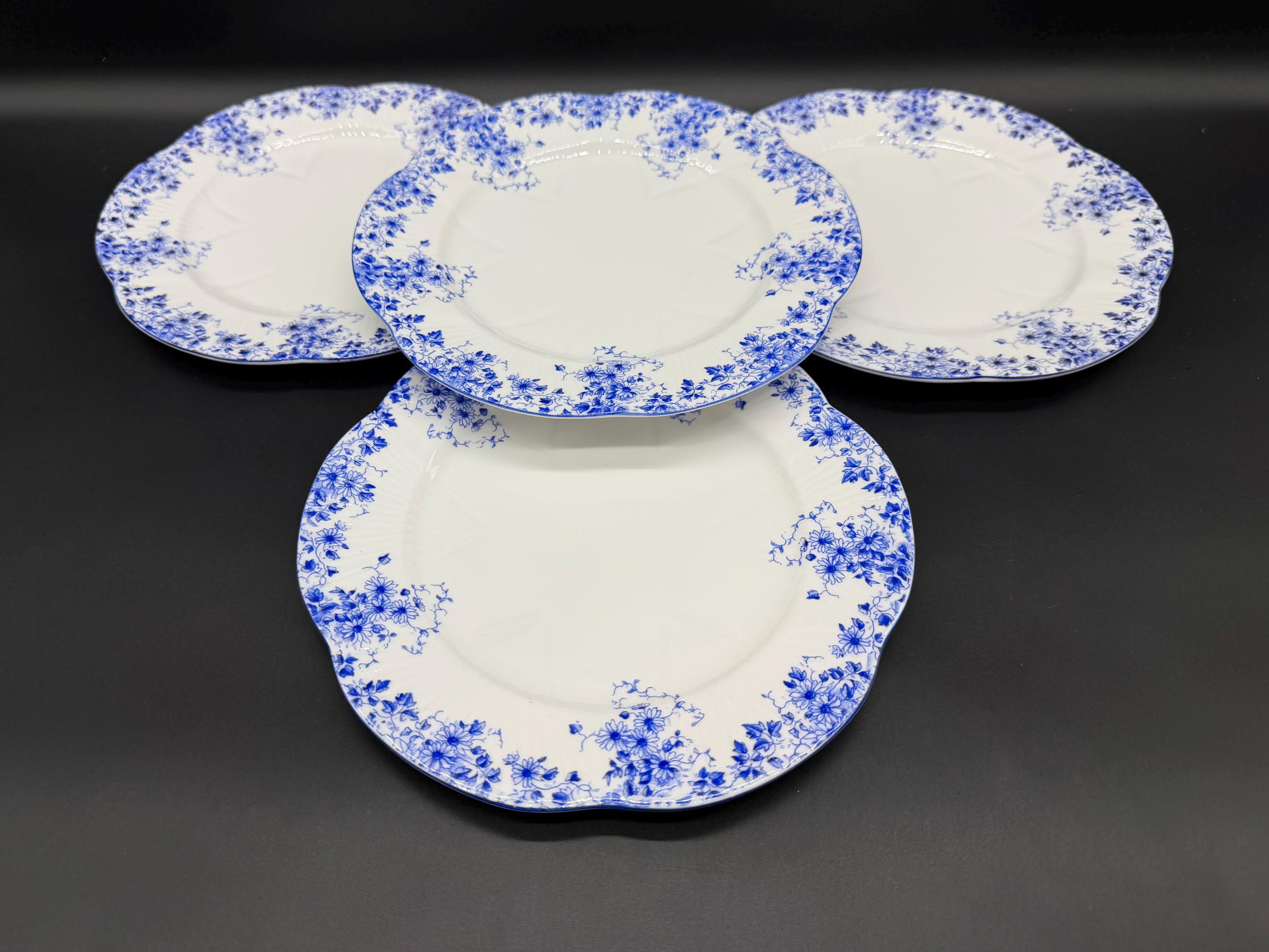 【希少品】　英国　シェリー　ブルーロック　 プレート3枚セット 希少品】 英国 シェリー ブルーロック プレート3枚セット 【公式通販】