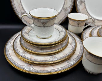 Noritake 9771 Pacific Majesty 5 Piece Place Setting X 4 Bone China