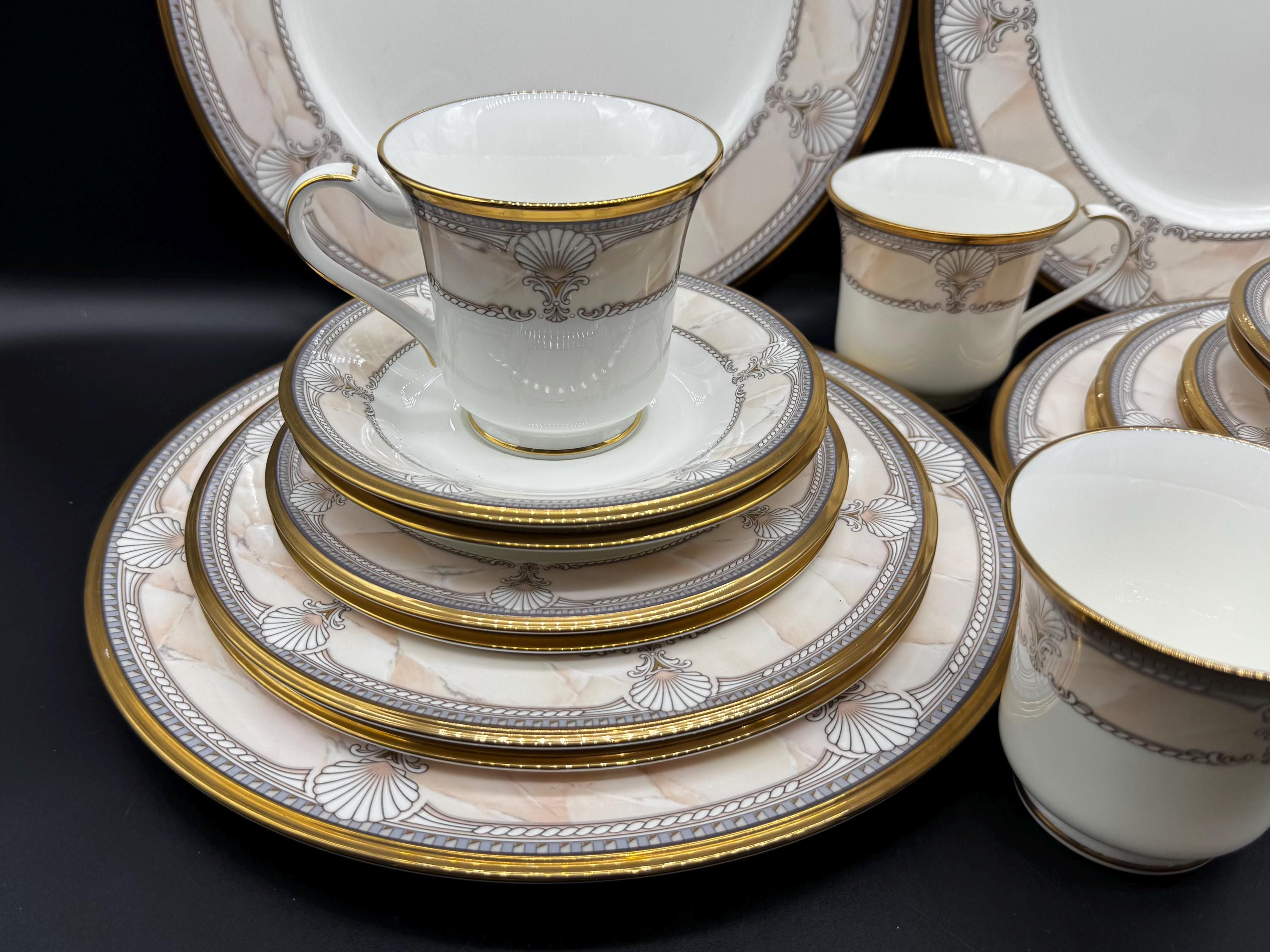 Noritake 9771 Pacific Majesty 5 Piece Place Setting X 4 Bone China Noritake 9771 Pacific Majesty 5 Piece Place Setting X 4 Bone China