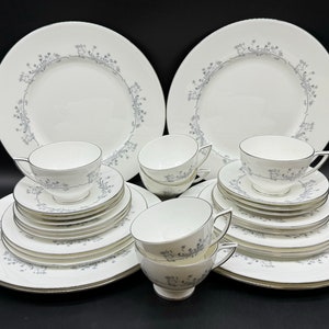 Minton Pandora 5 Stück Gedeck x 6 Bone China England 30 Stück