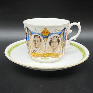 Aynsley 1939 King George VI Visit Canada Commemorate Tea Cup Bone China England