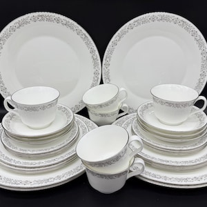 Minton Glenwood 5 Stück Gedeck x 6 Bone China England 30 Stück