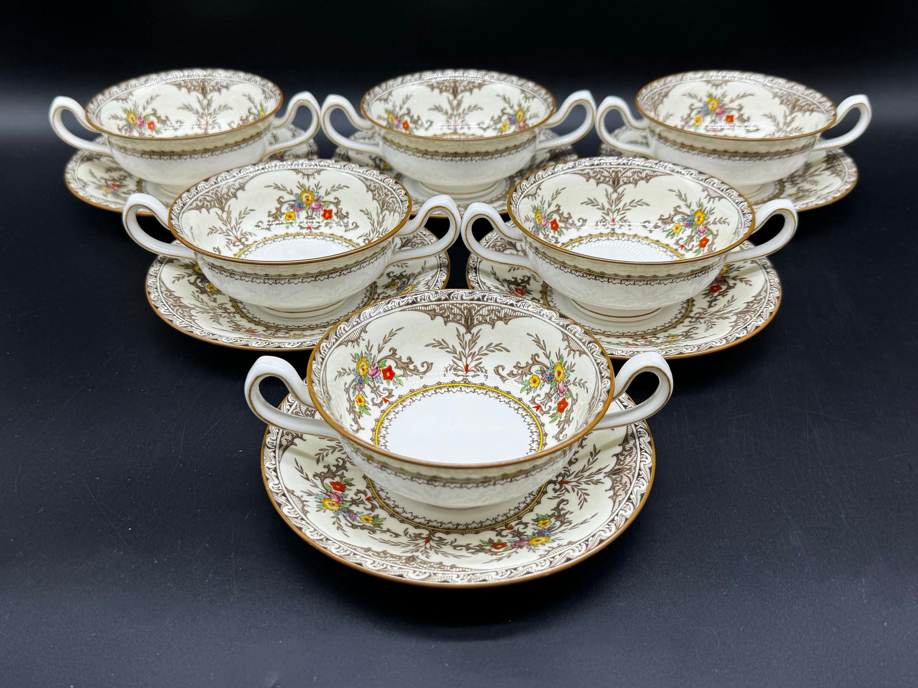 ミントン　カップソーサー2個、ボウル6個セット ミントン MINTON カップ＆ソーサー 2客 セット ハドンホール｜Yahoo
