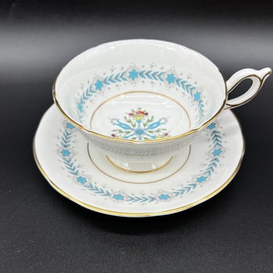 Coalport Geneva Tea Cup Sauce Set Bone China England