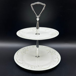 Royal Albert For All Season Hazy Dawn Zwei Tiers Dessertständer Bone China England