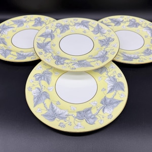 Wedgwood Josephine Yellow Salad Plates (Set of 4) Bone China England