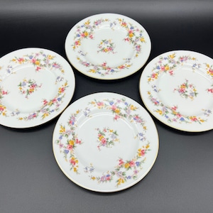 Minton Mintons Spring Flowers Dessert Plates(Set of 4) Bone China England