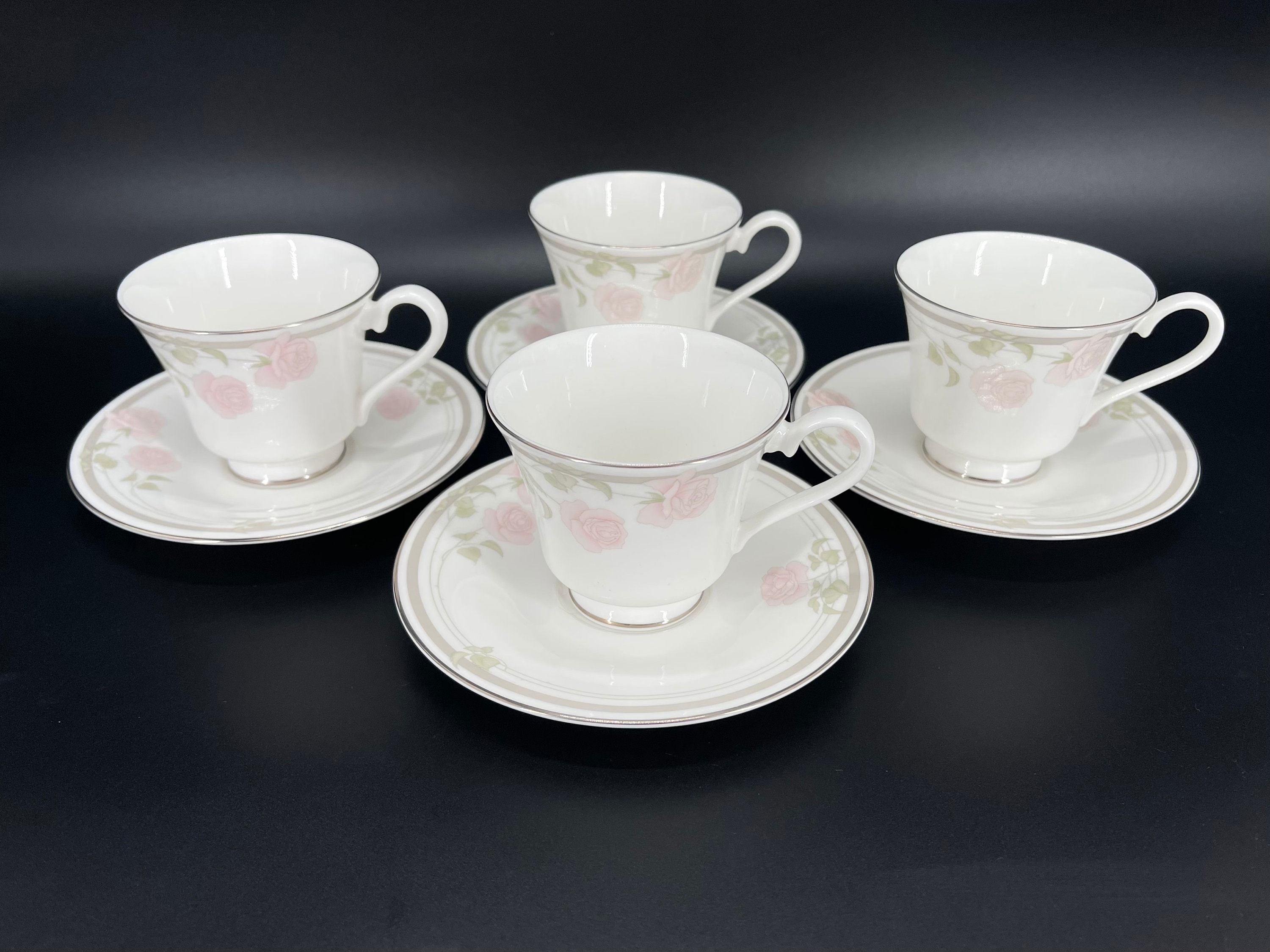 Royal Doulton Twilight Rose Tea Cup Saucer Set x 4 Bone China Etsy