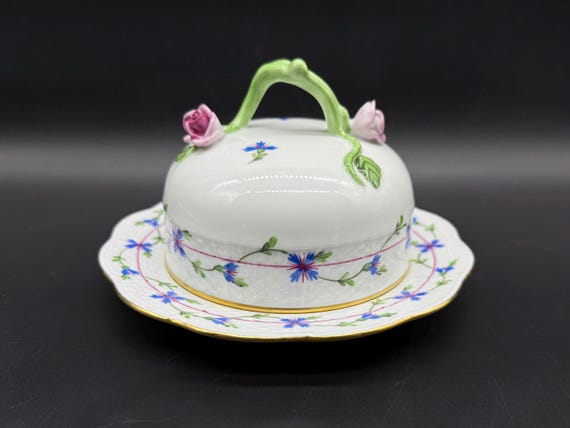 ヘレンド ブルーガーランド バター皿 ハンガリー - Etsy 日本