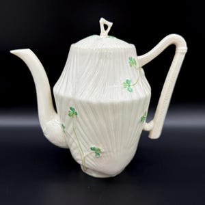 Belleek Shamrock Coffee Pot Ireland