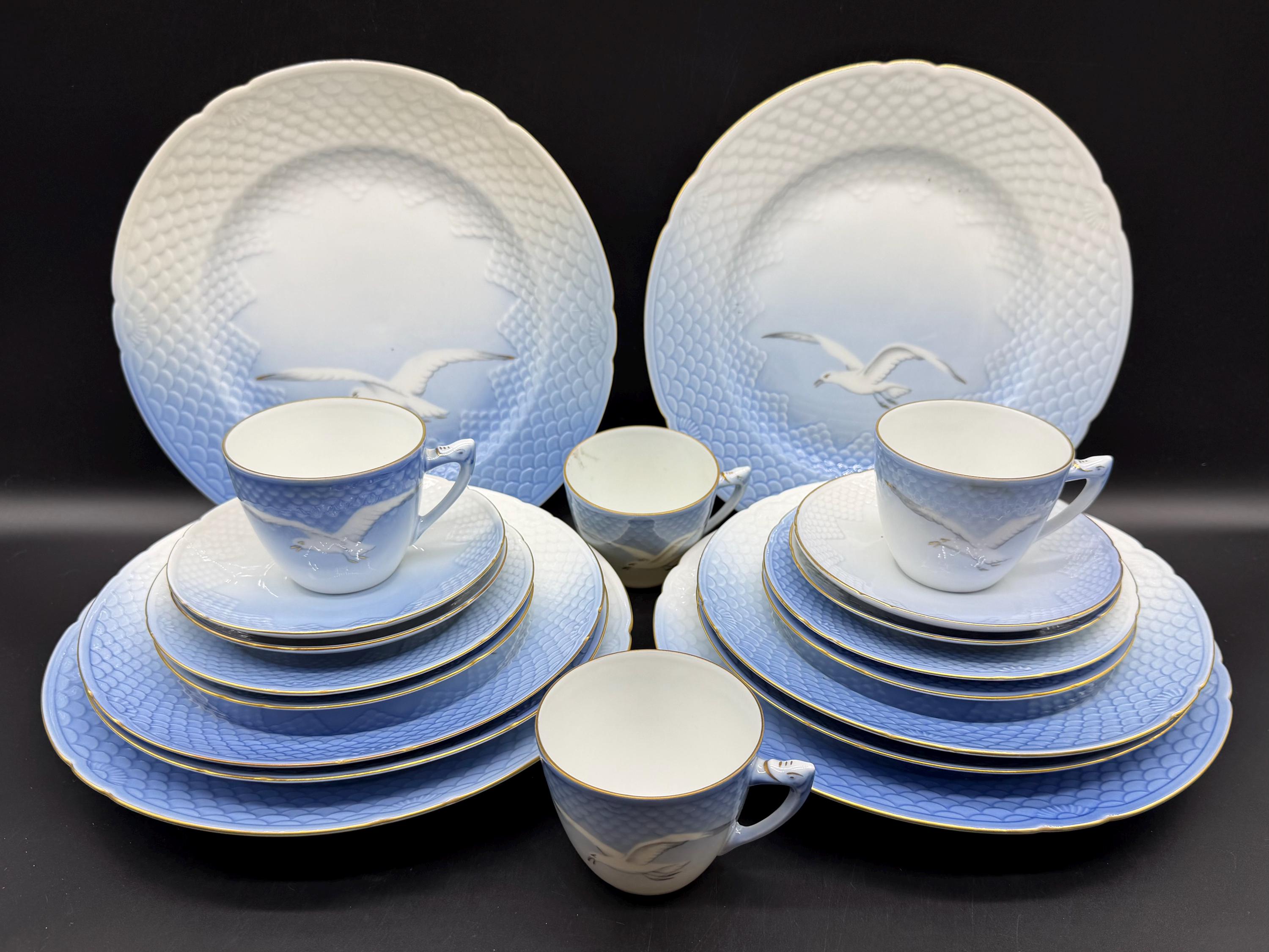 B and G Bing & Grondahl Seagull 5 Piece Place Setting X 4 Denmark
