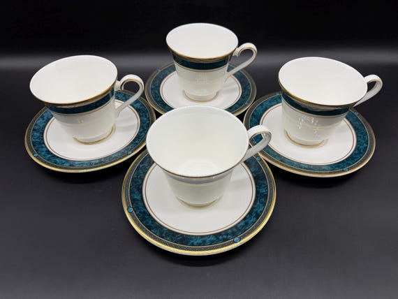 Royal Doulton Biltmore Tea Cup Saucer Sets (set of 4) Bone China