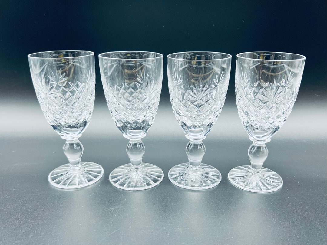 Watford Cheney Sherry Crystal Glass X 4 English Crystal - Etsy