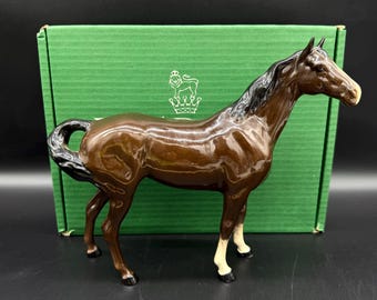 Royal Doulton Horse - Vintage Black Beauty Mare and Foal. - Etsy UK