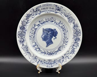 Royal Worcester 1887 Queen Victoria Golden Jubilee Plate England