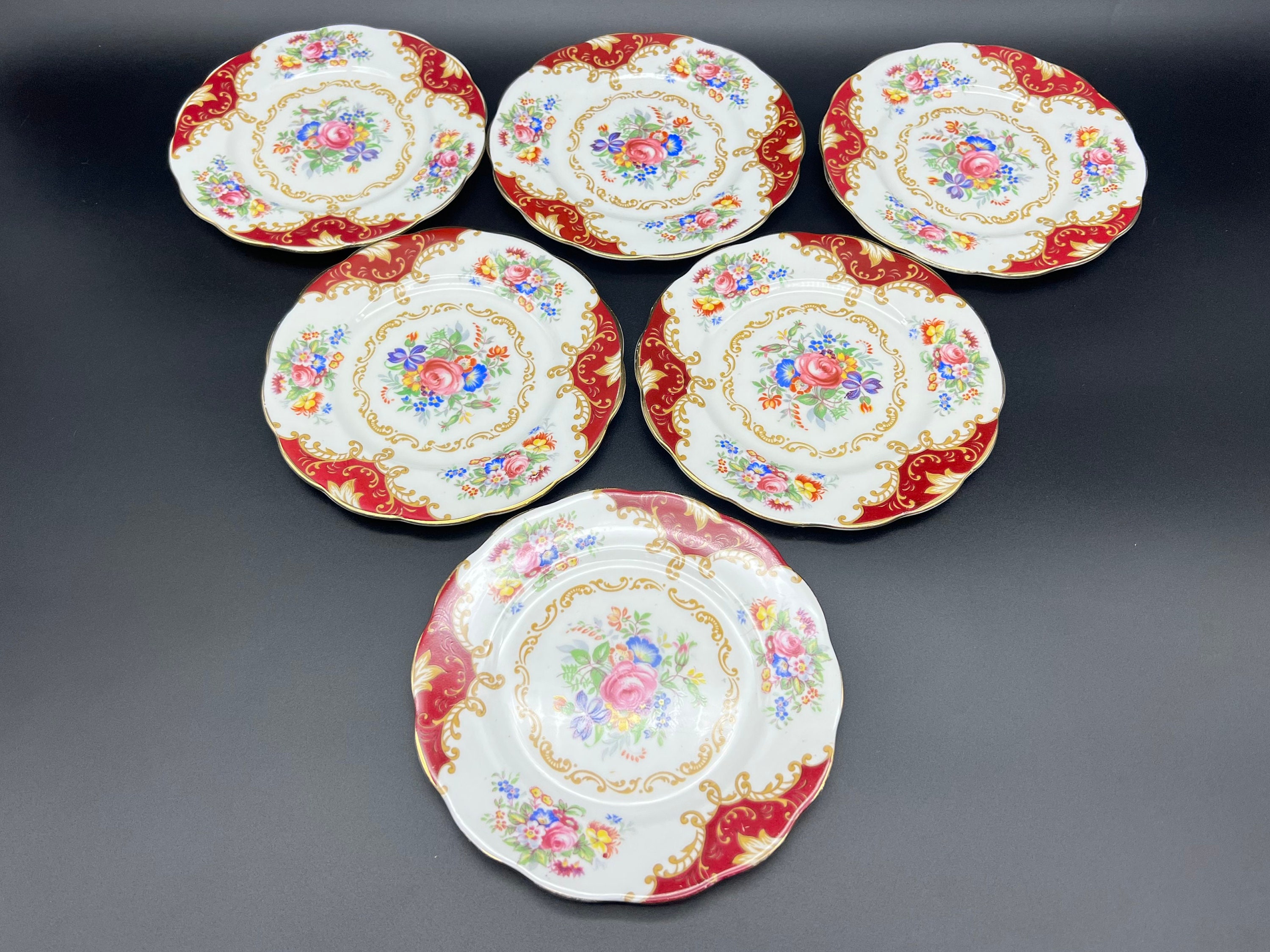 Royal Albert Canterbury 6 Dessert Plates set of 6 Bone China