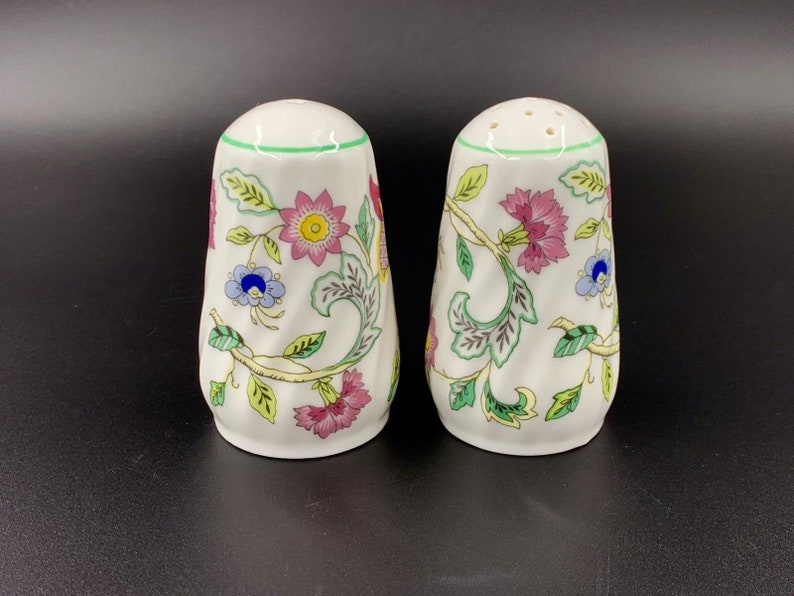 Minton Haddon Hall Salt Pepper Shaker Set Bone China England