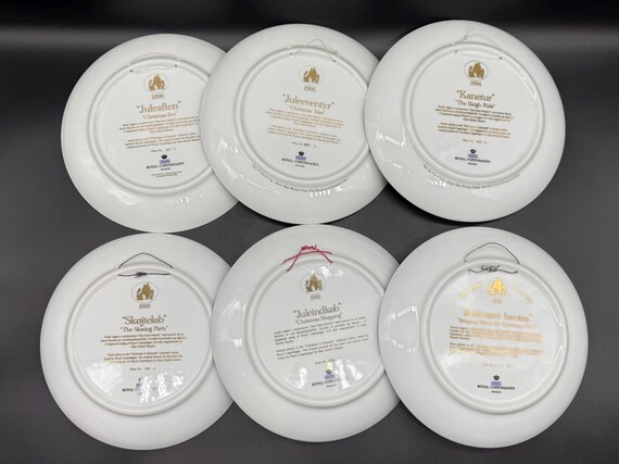 Royal Copenhagen Christmas Plates 1991-1996 Set of 6 Denmark - Etsy