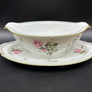 Noritake Priscilla One Piece Gravy Boat Japan