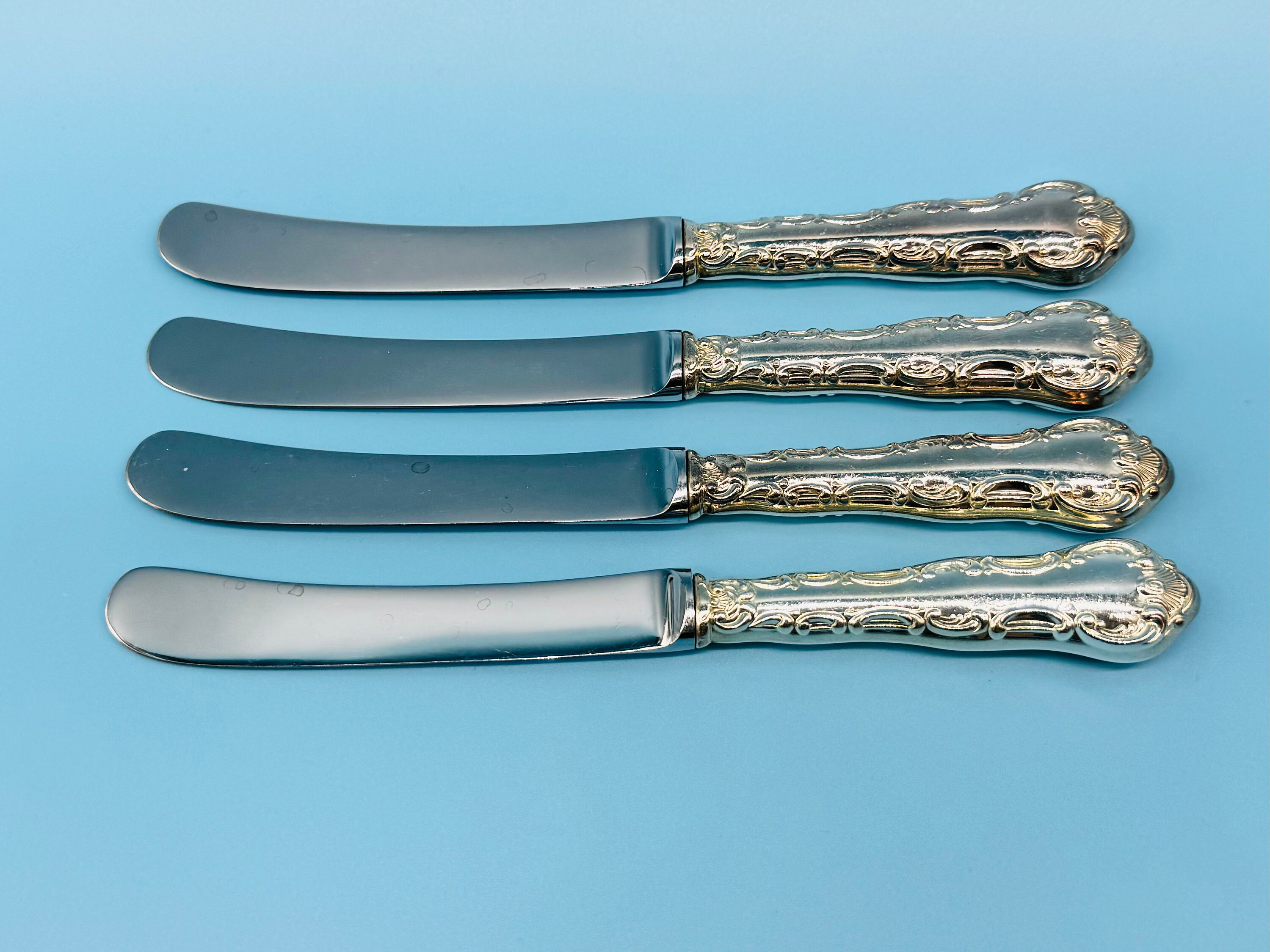 Birks Regency Plate Louis De France 6 3 4 Butter Knivesset of 4 Silverplated Etsy UK