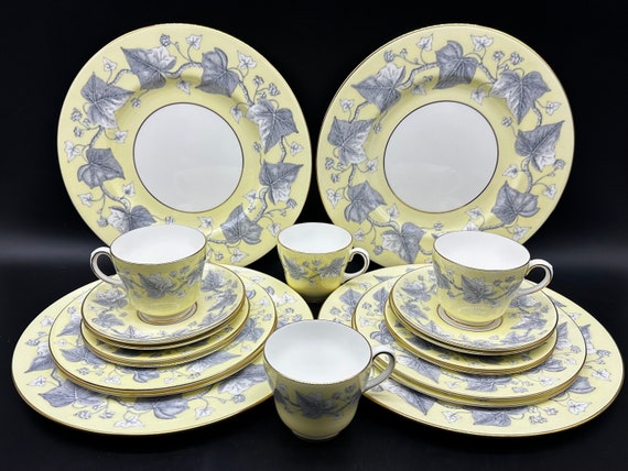 Wedgwood Josephine Yellow 5 Piece Place Setting X 4 Bone China