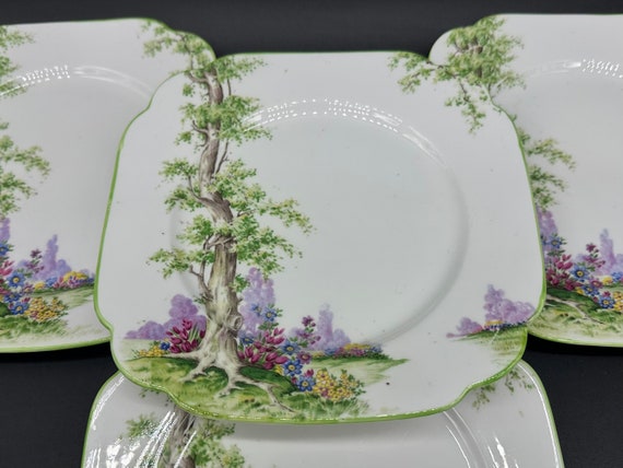 ロイヤルアルバート グリーンウッドツリー 6.75インチ スクエア