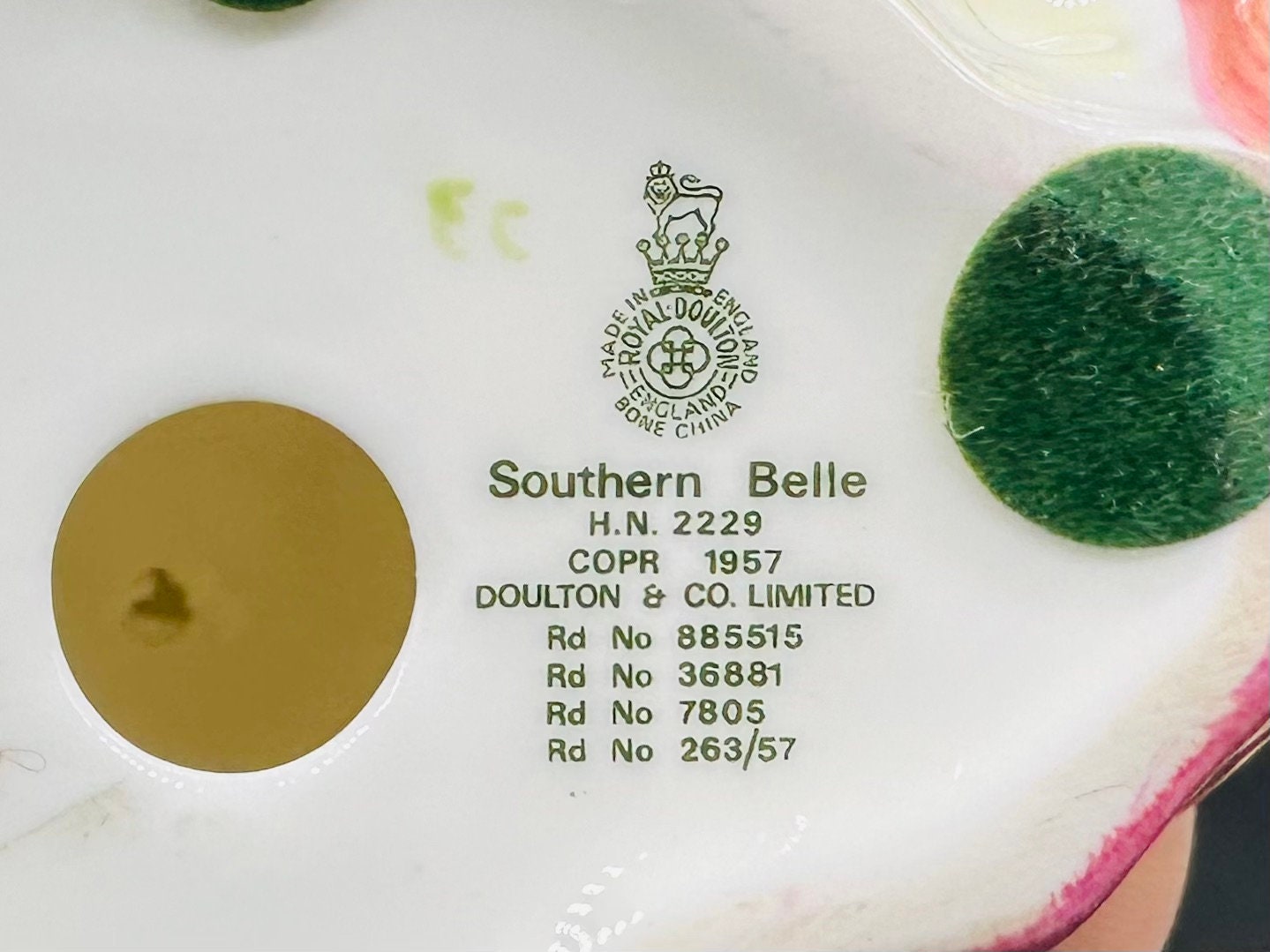 Royal Doulton 1957 Southern Belle HN 2229 Figurine Bone China