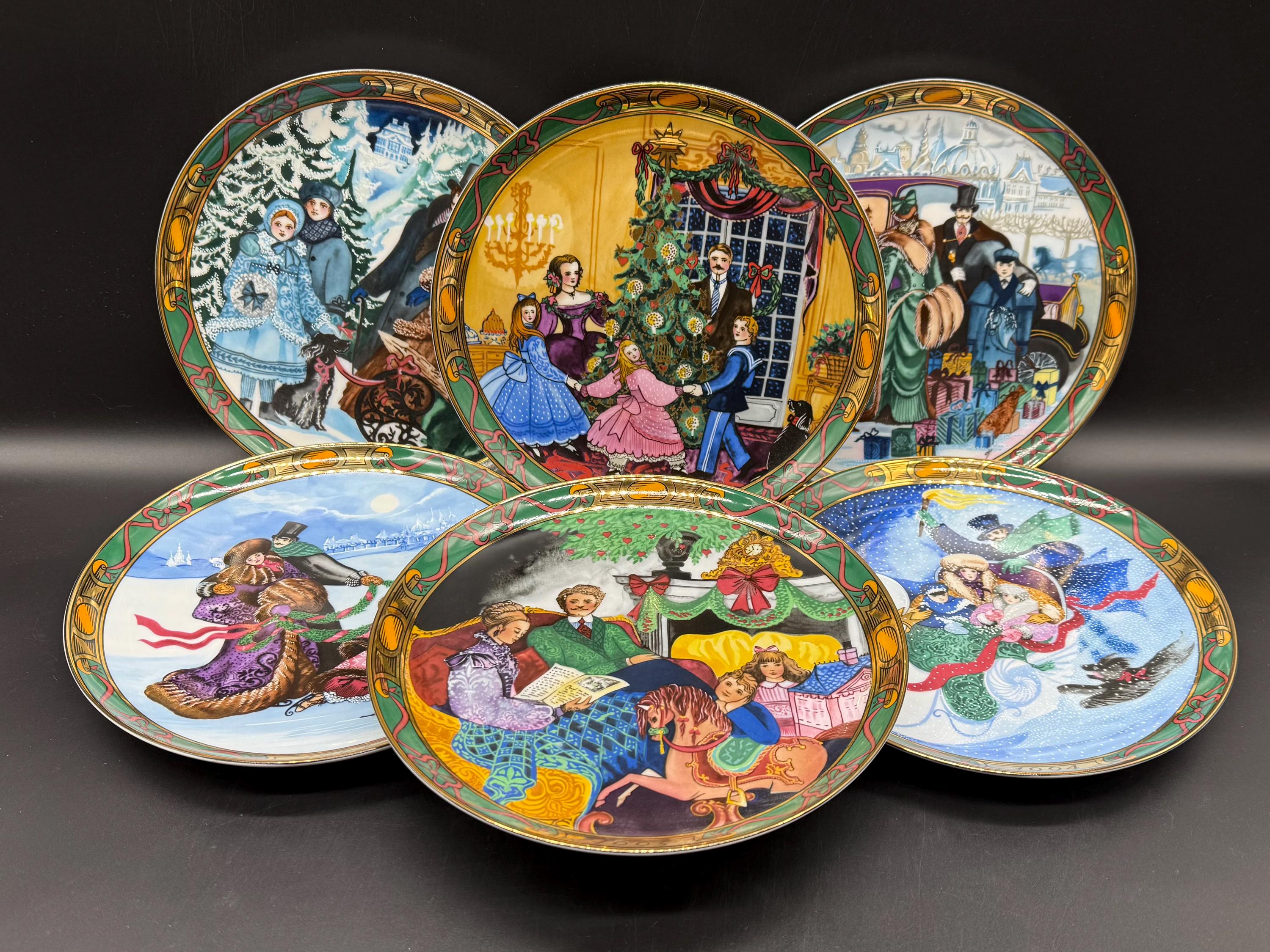 Royal Copenhagen Christmas Plates 1991-1996 Set of 6 Denmark - Etsy