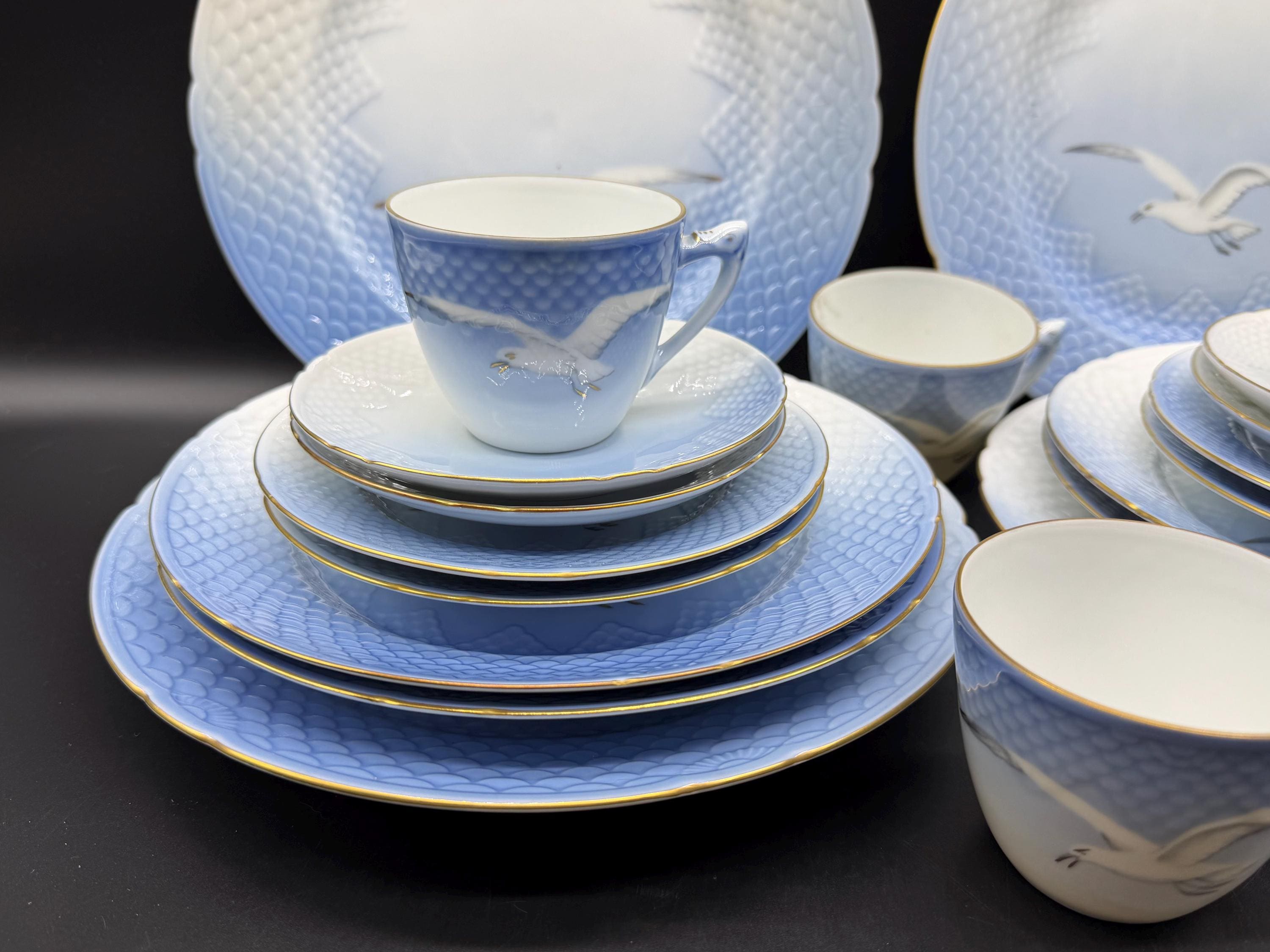 B and G Bing & Grondahl Seagull 5 Piece Place Setting X 4 Denmark 