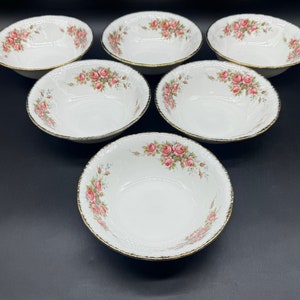Paragon Elizabeth Rose Cereal Soup Bowls(Set of 6)Bone China England