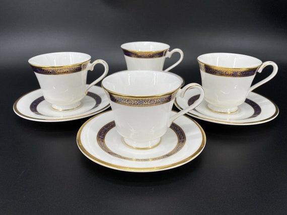 Royal Doulton Harlow Tea Cup Saucer Set of 4 Bone China England - Etsy