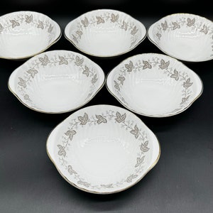 Queen Anne Ailsa Cereal Soup Bowls(Set of 6) Bone China England