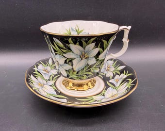 Royal Albert Provincial Flowers Madonna Lily Tea Cup Saucer England Bone China