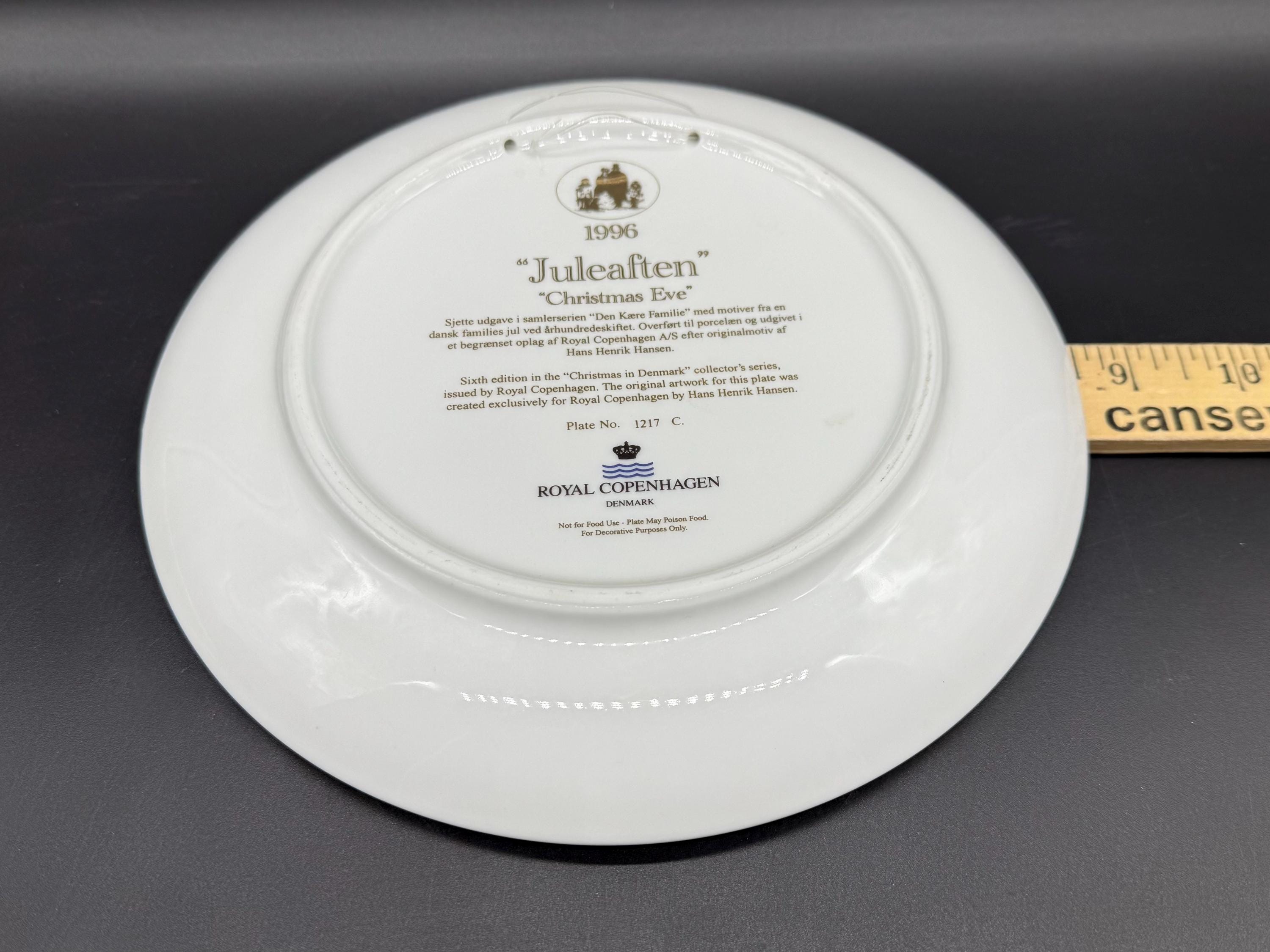 Royal Copenhagen Christmas Plates 1991-1996 Set of 6 Denmark - Etsy