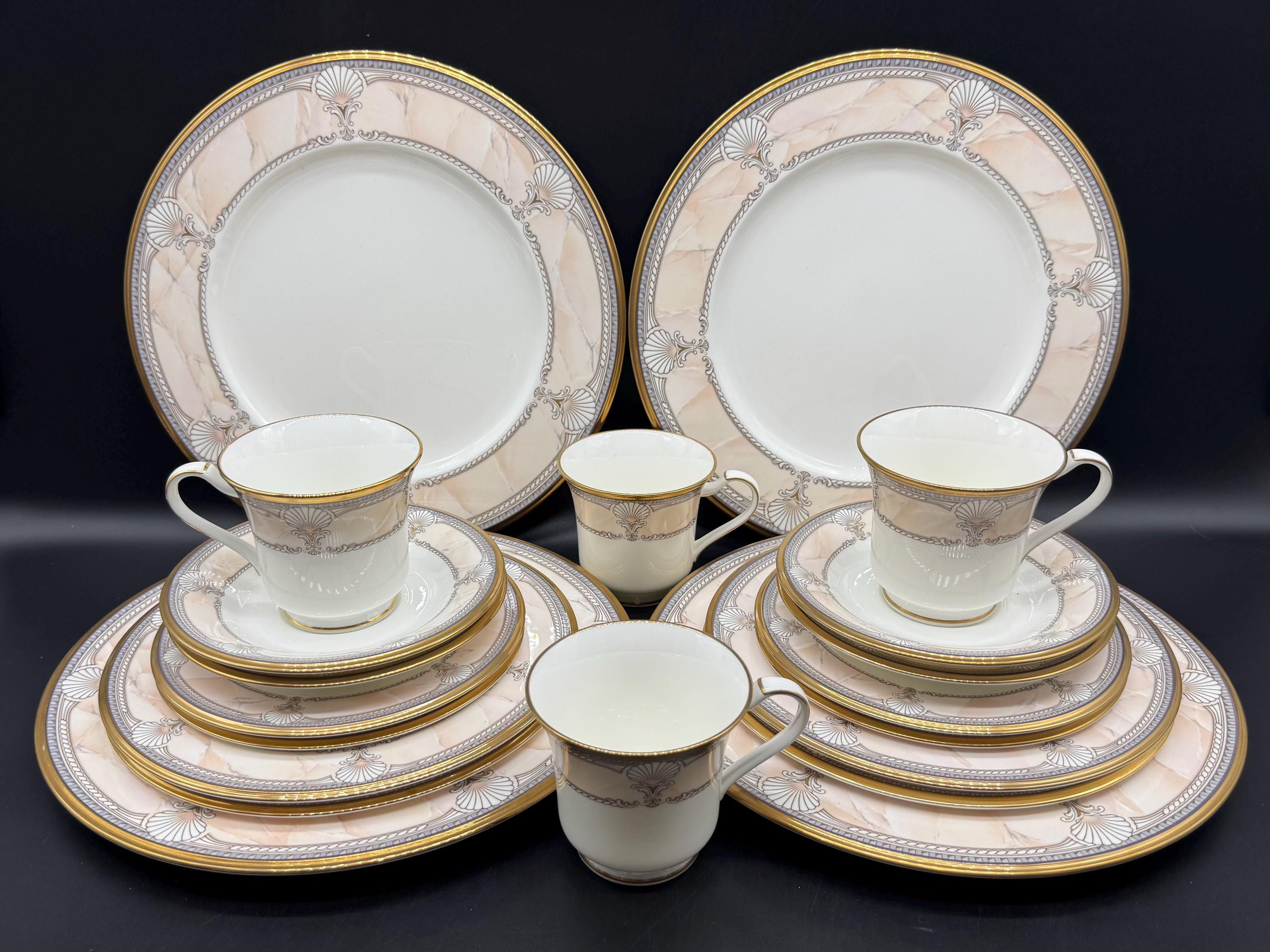 4枚セットnoritake contemporary Mediterranean Noritake 9771 Pacific Majesty 5 Piece Place Setting X 4 Bone China