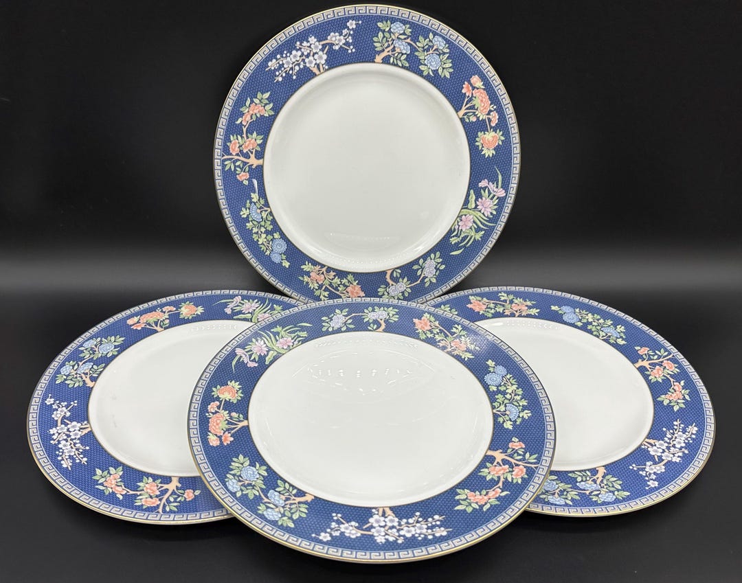 Wedgwood Blue Siam Dinner Plates(set of 4) Bone China England - Etsy