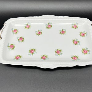 Royal Albert Forget Me Not Rose Sandwich Plate Bone China England